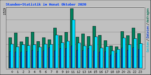 Stunden-Statistik im Monat Oktober 2020