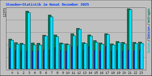 Stunden-Statistik im Monat Dezember 2025