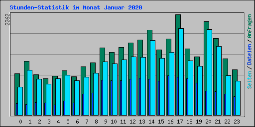 Stunden-Statistik im Monat Januar 2020