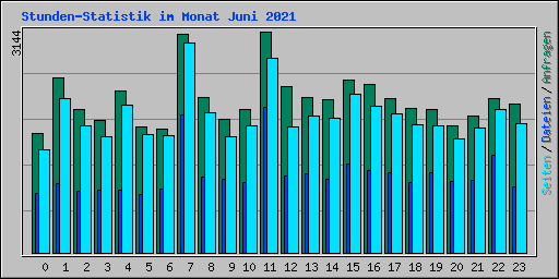 Stunden-Statistik im Monat Juni 2021