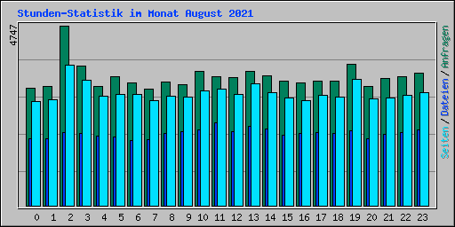 Stunden-Statistik im Monat August 2021