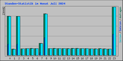 Stunden-Statistik im Monat Juli 2024